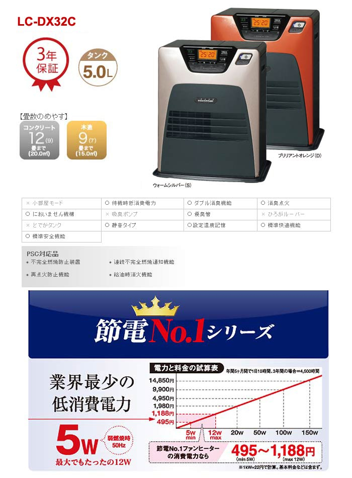 トヨトミの新型石油ファンヒーター Lcdx32c 節電タイプ 石油ファンヒーター人気ランキング コロナ ダイニチなど